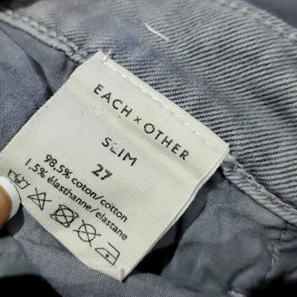 EACH X OTHER SLIM STRETCH DENIM JEANS SIZE 27 90s Y2K - Picture 7 of 7